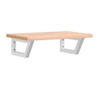 Eleganz Étagère de lavabo en acier et bois de hêtre massif - Ensemble de meubles de salle de bain pour montage mural, durable et élégant - Rangement peu encombrant pour accessoires de salle de bain