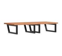 Eleganz Étagère de lavabo en bois de hêtre massif avec vernis - Étagère flottante pour meubles de salle de bain - Montage mural stable - Armature en acier - Peu encombrante et élégante