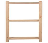 Eleganz Étagère de rangement à 3 étages en pin massif 80 x 28,5 x 90 cm | Étagères stables pour stockage commercial | Étagère robuste pour atelier, garage et cave
