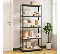 Eleganz Étagère de rangement à 5 étages en acier galvanisé et bois - Étagère stable pour les entreprises et les entrepôts - Étagère industrielle robuste pour charges lourdes