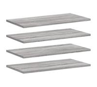 Eleganz Étagère murale, 4 pièces, gris Sonoma, 60 x 20 x 1,5 cm, en matériau dérivé du bois, système d'étagères pour salon, cuisine et bureau, système de rangement stable pour les petits espaces