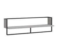 Eleganz Étagère murale avec barre grise Sonoma 100 x 25 x 30 cm - Étagère moderne en bois et métal pour salon et cuisine - Peu encombrante et élégante