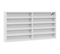 Eleganz Étagère murale, blanche, 100 x 8,5 x 50 cm, en matériau dérivé du bois, vitrine moderne pour salon, cuisine et couloir, design stable et rangement polyvalent