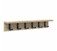 Eleganz Étagère murale en chêne Sonoma - Porte-vêtements en bois - 60 x 10,5 x 10,5 cm - Peu encombrante et stable pour couloir, chambre ou garde-robe - Idéale pour les petits appartements