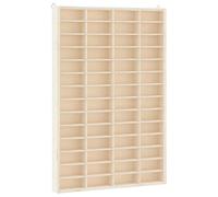 Eleganz Étagère murale en contreplaqué avec 56 compartiments - Vitrine de collection pour pièces de monnaie, timbres et plus encore - Étagère en bois stable 40 x 4,5 x 60 cm - Peu encombrante et