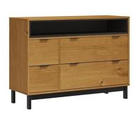 Eleganz FLAM - Commode à tiroirs - 110 x 40 x 80 cm - En pin massif - Ensemble de meubles de salon - Design stable - Beaucoup d'espace de rangement - Idéal pour les petits appartements et les familles