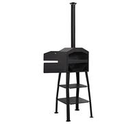 Eleganz Four à pizza d'extérieur en acier avec 2 briques réfractaires - Parfait pour le jardin et le camping - Durable et facile à utiliser - Solution idéale pour les amateurs de pizza