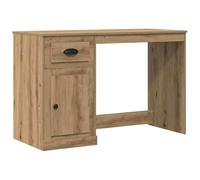 Eleganz Grand bureau en chêne artisanal, 50 x 115 x 75 cm, en matériau dérivé du bois, durable et élégant, pour les lieux de travail modernes