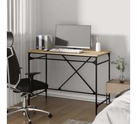 Eleganz Grand bureau en chêne Sonoma 100 x 50 x 75 cm en matériau à base de bois et fer, durable et élégant, pour les lieux de travail modernes