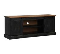 Eleganz Halden Meuble TV avec 2 portes coulissantes - Bois de pin massif et métal - Moderne et durable - Pour salon ou salle à manger - Peu encombrant et élégant