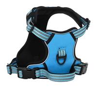 Eleganz Harnais réfléchissant réglable pour chiens de taille M, bleu - Sécurité et confort lors des promenades nocturnes - Matériau respirant pour chiens actifs