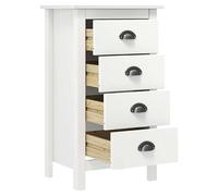 Eleganz Hill - Buffet blanc - 46 x 35 x 80 cm - Pin massif - Ensemble de meubles de salon - Étagère stable et élégante pour salon - Peu encombrant et durable