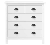 Eleganz Hill - Buffet - Blanc - 79 x 40 x 80 cm - En pin massif - Ensemble de meubles de salon - Durable et élégant - Parfait pour les petits espaces