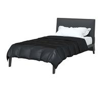 Eleganz Housse de couette 200 x 135 cm en satin et microfibre - Couverture d'été noire - Respirant et doux pour la peau - Parfait pour les nuits chaudes - Léger et confortable