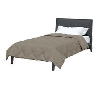 Eleganz Housse de couette en microfibre - 200 x 135 cm - Gris clair - Couette d'été respirante et facile d'entretien - Parfait pour les nuits chaudes