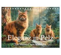 Eleganz in Pelz - ein Maine Coon - Kalender (Tischkalender 2027 DIN A5 quer), CALVENDO Monatskalender: Maine Coons im Kalender!