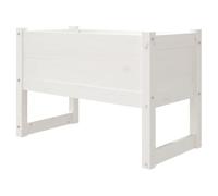 Eleganz Jardinière en pin massif - 78 x 40 x 52 cm - Blanc - Durable et résistant aux intempéries - Pour jardin, terrasse ou balcon - Idéal pour les amateurs de plantes