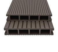 Eleganz Lames de terrasse à chambre creuse WPC - 4 m - Durable et facile d'entretien pour terrasses et balcons - Matériau composite bois-plastique - Marron foncé