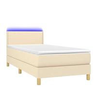 Eleganz Lit à sommier tapissier 100 x 200 cm avec matelas et lit en tissu moderne pour chambre à coucher, confortable et durable, idéal pour les petits espaces