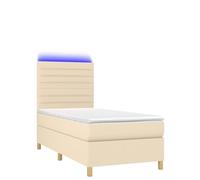 Eleganz Lit à sommier tapissier avec matelas 100 x 200 cm - Lit moderne avec housse en tissu pour chambre à coucher, confortable et peu encombrant