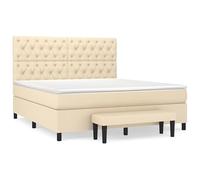 Eleganz Lit à sommier tapissier avec matelas 160 x 200 cm - Housse en tissu de qualité supérieure pour chambre à coucher | Confortable et durable | Idéal pour un sommeil réparateur