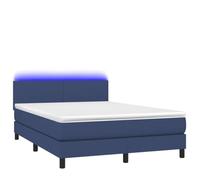 Eleganz Lit à sommier tapissier avec matelas et éclairage 140 x 200 cm - Système de couchage moderne avec housse en tissu pour un sommeil réparateur, idéal pour la chambre à coucher