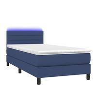 Eleganz Lit à sommier tapissier avec matelas et lumière 90 x 190 cm - Lit en tissu moderne pour chambre à coucher, peu encombrant avec éclairage pour une atmosphère de bien-être