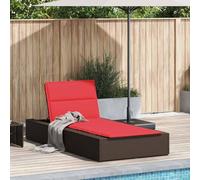 Eleganz Lit de jardin en rotin synthétique avec coussin flottant - Cadre en acier revêtu par pulvérisation pour plus de durabilité et de stabilité - Idéal pour le jardin, la terrasse ou le balcon