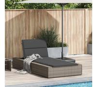 Eleganz Lit de jardin en rotin synthétique avec coussin flottant - Design moderne pour terrasse et jardin - Acier revêtu par pulvérisation pour plus de durabilité et de confort