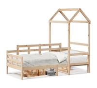 Eleganz Lit de jour avec toit, 80 x 200 cm, en pin massif, avec toit pour un sommeil sûr, durable et naturel, lit de jour parfait pour les tout-petits