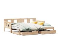 Eleganz Lit de jour extensible avec tiroirs 90 x 190 cm - Lit d'enfant ou lit d'appoint peu encombrant avec espace de rangement - Sans matelas - Idéal pour les petites pièces et les maisons