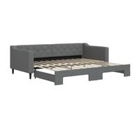Eleganz Lit de jour extensible, gris foncé, 90 x 200 cm, peu encombrant et confortable, pour les lits d'invités ou les petits espaces, tissu de qualité supérieure pour une longue durée de vie