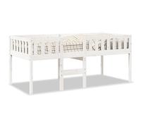 Eleganz Lit d'enfant 90 x 190 cm blanc en pin massif - Lit bébé durable et stable, sans matelas pour un sommeil en toute sécurité, parfait pour les chambres d'enfants