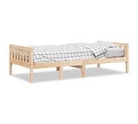 Eleganz Lit d'enfant 90 x 200 cm, sans matelas en pin massif, durable et naturel, pour un sommeil sûr, idéal pour les chambres d'enfants