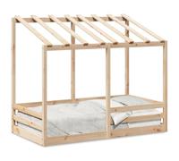 Eleganz Lit d'enfant, avec toit, 80 x 160 cm, en pin massif, stable, avec toit, pour chambre d'enfant, design naturel et durable, endroit de couchage sûr pour les tout-petits
