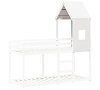Eleganz Lit d'enfant - Toit blanc - 60 x 99 x 139,5 cm - En pin massif - Protège contre les courants d'air et la lumière pour un sommeil réparateur - Naturel et durable - Pour chambre d'enfant