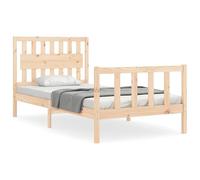 Eleganz Lit en bois de pin massif 100 x 200 cm - Cadre de lit sans matelas - Durable et stable - Pour chambre à coucher - Design naturel pour une vie moderne