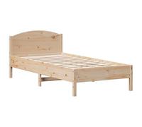 Eleganz Lit en bois massif 100 x 200 cm - Cadre de lit solide sans matelas pour chambre à coucher - Design naturel et durable - Idéal pour les petites pièces et les familles