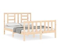 Eleganz Lit en bois massif 120 x 200 cm - Cadre de lit robuste sans matelas - Pour chambre à coucher - Durable et naturel - Idéal pour les petits espaces