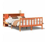 Eleganz Lit en bois massif, 150 x 200 cm, sans matelas, marron ciré naturel, durable et stable, pour chambre à coucher, design écologique pour un sommeil réparateur