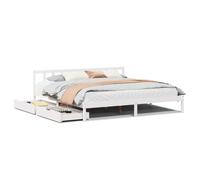 Eleganz Lit en bois massif - 200 x 200 cm - Bois de pin blanc - Cadre de lit stable sans matelas - Pour chambre à coucher, durable et naturel - Parfait pour les familles et les chambres d'hôtes