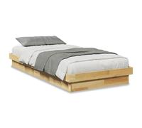 Eleganz Lit en bois massif 90 x 200 cm en chêne - Cadre de lit durable sans matelas pour chambre à coucher | Design stable pour un sommeil réparateur | Bois naturel pour une ambiance chaleureuse