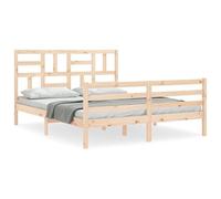 Eleganz Lit en bois massif avec tête de lit - Lit durable et élégant pour chambre à coucher - Design naturel et qualité robuste - Parfait pour les espaces de vie modernes