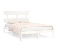 Eleganz Lit en bois massif, blanc, 200 x 200 cm, lit double, en chêne massif, pour chambre à coucher, durable et élégant, ergonomie parfaite pour un sommeil réparateur