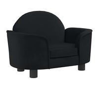 Eleganz Lit pour chien noir - 66 x 40 x 45 cm - Velours de luxe pour chiens de toutes tailles - Matériau en velours doux pour un confort optimal, facile d'entretien et durable