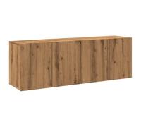 Eleganz Lot de 2 armoires murales en bois de chêne artisanal, 60 x 30 x 41 cm, rangement peu encombrant pour haut-parleurs et accessoires, idéal pour les petits appartements