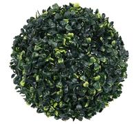Eleganz Lot de 2 boules de buis artificielles en polyéthylène pour jardin et balcon - Décoration facile d'entretien et résistante aux intempéries - 45 cm - Vert persistant