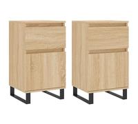 Eleganz Lot de 2 buffets en chêne Sonoma 40 x 35 x 70 cm - Meubles de salon en bois dérivé du bois, modernes et stables pour les petits espaces