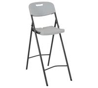 Eleganz Lot de 2 chaises de bar pliantes - Chaises de jardin blanches en polyéthylène haute densité et acier - Légères et peu encombrantes pour balcon, terrasse ou jardin