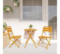 Eleganz Lot de 2 chaises de jardin pliantes moutarde - En acier revêtu par pulvérisation - Pour jardin, terrasse et camping - Légères et stables - Peu encombrantes et résistantes aux intempéries